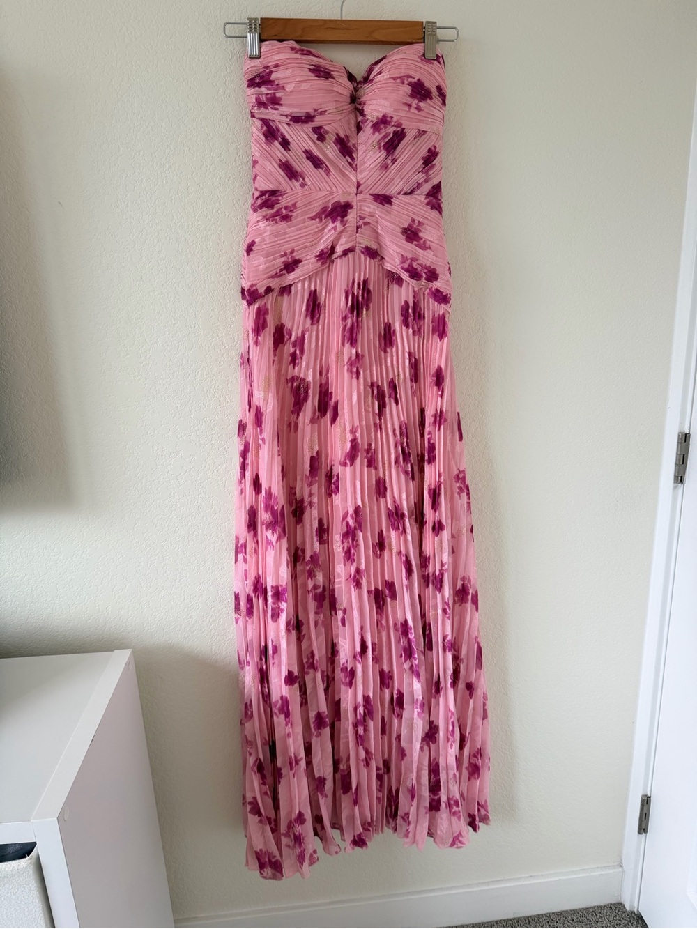 Lulus Elkay Light Pink Floral Pleated Drop Waist Maxi Dress - Picture 5 of 7